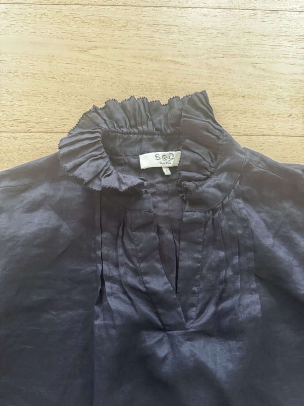 Sea New York blouse size 2 midnight navy - Picture 5 of 9
